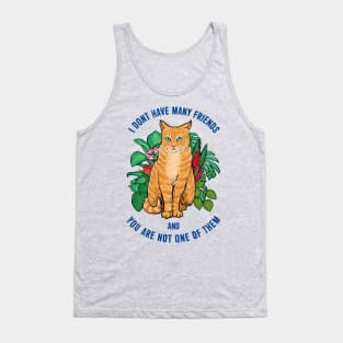 Not a Friendly Cat Tank Top